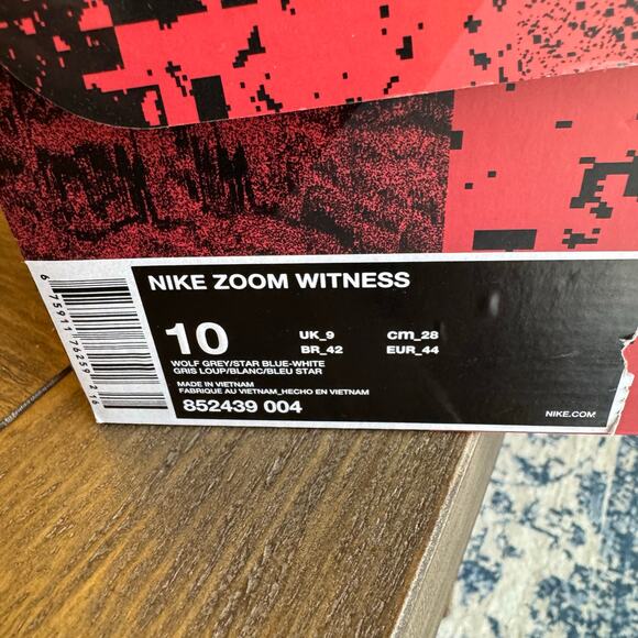 Nike LeBron Zoom Witness Men's Size 10 Wolf Grey Star Blue 852439 004 w/Box OKC - Picture 12 of 13